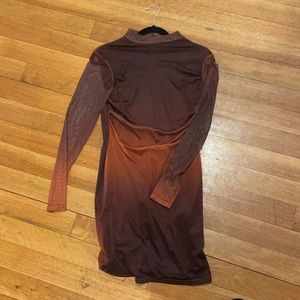 ombré brown dress
